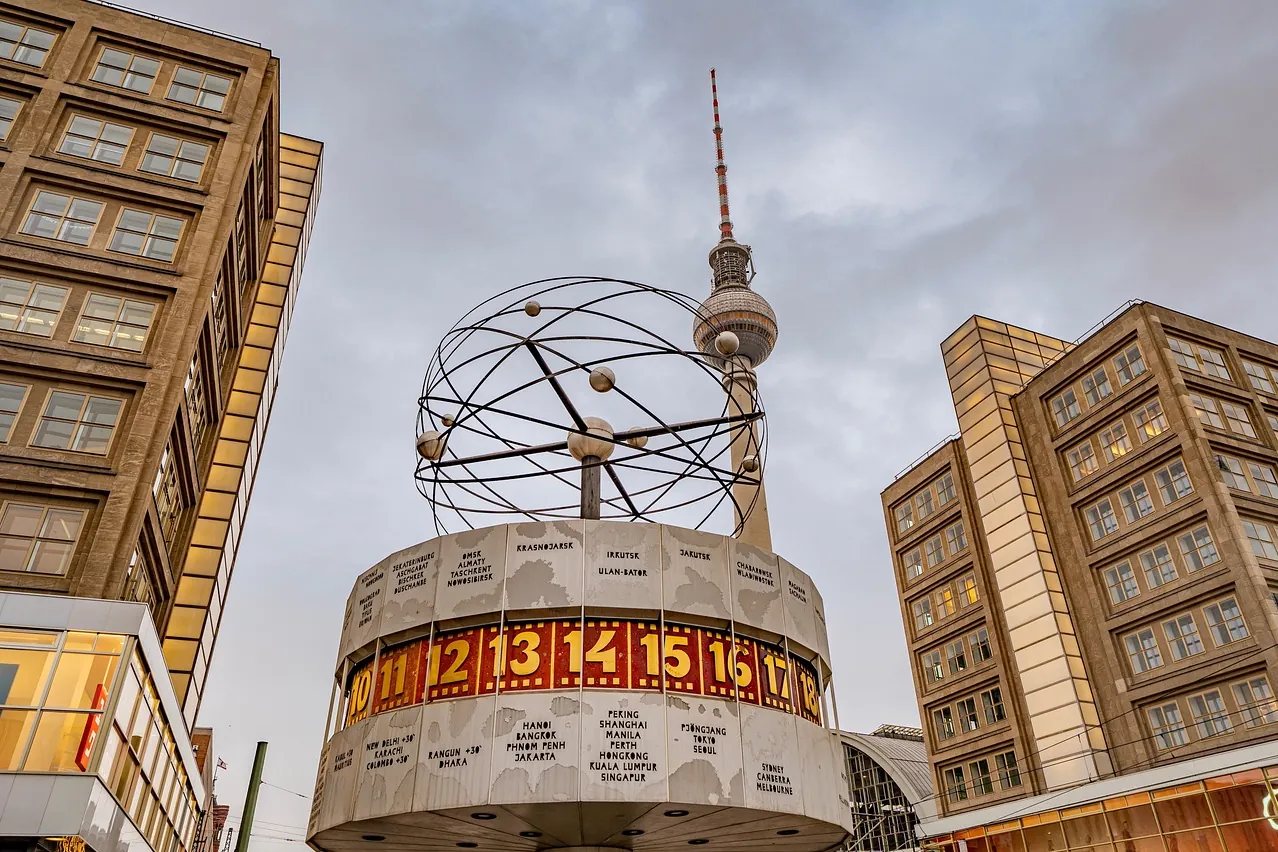 Berlin, world clock, alexanderplatz
